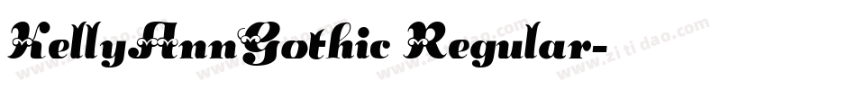 KellyAnnGothic Regular字体转换
